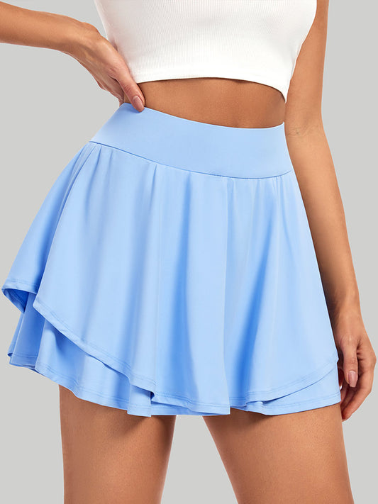 IUGA High Waisted Tennis Skirts With Pockets blue