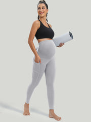 IUGA Supcream Buttery-soft Maternity Legging With Pockets-Gray