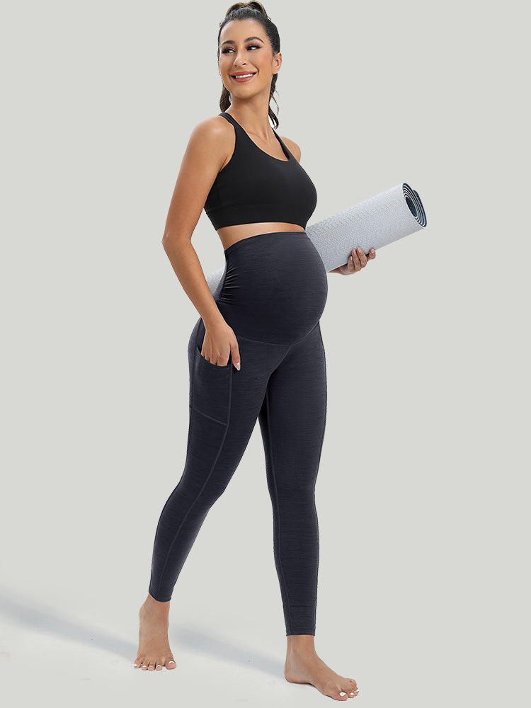 IUGA Supcream Buttery-soft Maternity Legging With Pockets-Charcoal