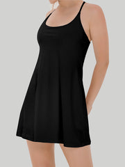 IUGA Tennis Dress With Built-in Bras & Shorts black