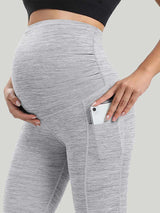 IUGA Supcream Buttery-soft Maternity Legging With Pockets-Gray