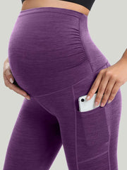 IUGA Supcream Buttery-soft Maternity Legging With Pockets-Purple