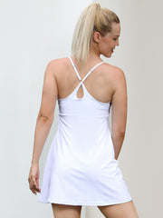 IUGA Tennis Dress With Built-in Bras & Shorts white