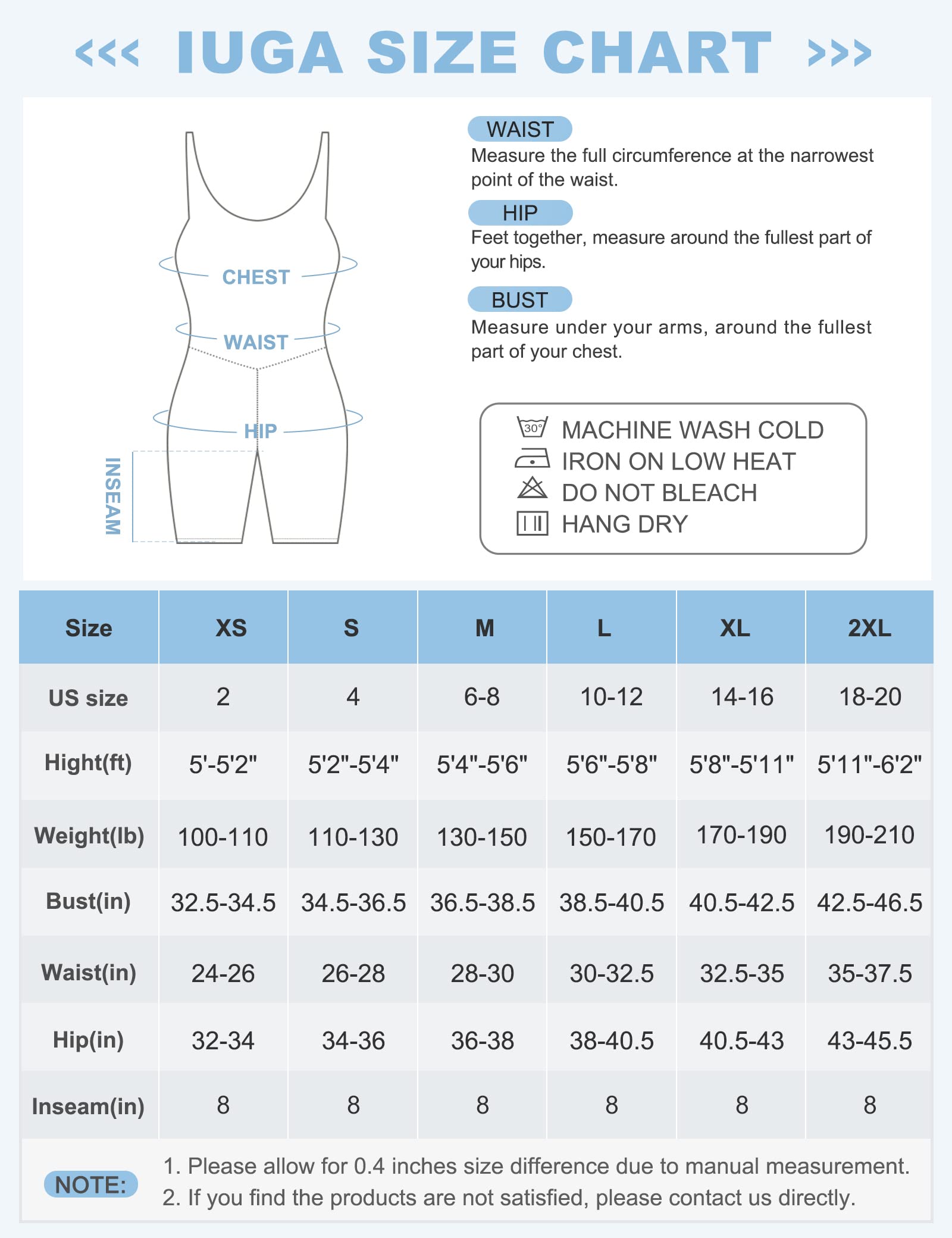 IUGA Women's One Piece Tummy Control Jumpsuits